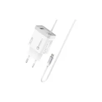 Зарядний пристрій Promate 20W PD Lightning + USB QC3.0 (icharge-pdqc3.white) - 1