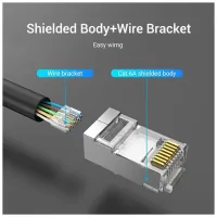 Конектор RJ45 FTP Cat.6 Modular 10 шт. Vention (IDFR0-10) - Зображення 4