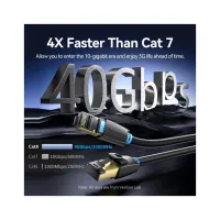 Патч-корд 5м, S/FTP cat 8 RJ-45 black Vention (IKABJ) - Зображення 3