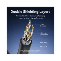 Патч-корд 5м, S/FTP cat 8 RJ-45 black Vention (IKABJ) - Зображення 7