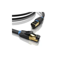 Патч-корд 10м, S/FTP cat 8 RJ-45 black Vention (IKABL) - Зображення 2