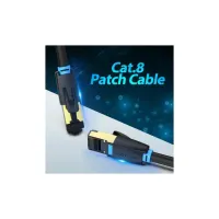 Патч-корд 10м, S/FTP cat 8 RJ-45 black Vention (IKABL) - Зображення 3
