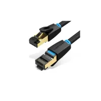Патч-корд 10м, S/FTP cat 8 RJ-45 black Vention (IKABL) - Зображення 1
