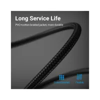 Патч-корд 1м, S/FTP cat 8 RJ-45 COPPER black Vention (IKGBF) - Зображення 8