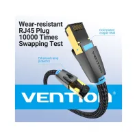 Патч-корд 5м, S/FTP cat 8 RJ-45 COPPER black Vention (IKGBJ) - Изображение 6