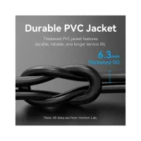 Патч-корд 1м, S/FTP cat 8 RJ-45 black Vention (IKKBF) - Изображение 9