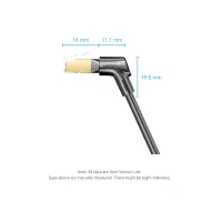 Патч-корд 1м STP cat 8 RJ-45 90° corner black Vention (IKLBF) - Зображення 11