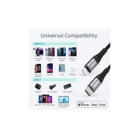 Дата кабель USB-C to Lightning 2.0m MFI Choetech (IP0041-BK) - 7