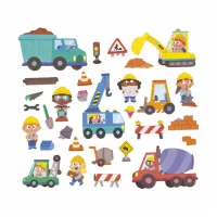 Розвиваюча іграшка Janod Магнітні історії Будівельний майданчик 30 елементів (J05454) - 6