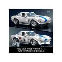 Машина Hot Wheels Brick Shop Elite Corvette Grand Sport 918 деталей (JGR31) - 2