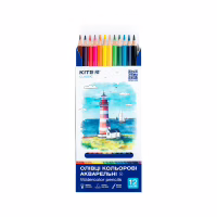 Олівці кольорові Kite Classic акварельні, 12 кольорів (K-1049) - Image 4