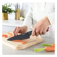 Набор ножей Tefal Fresh Kitchen, дерев'яна колода, 5шт, нержавіюча сталь, чорний (K122S504) - Изображение 7