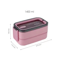 Ланч-бокс дитячий Kite подвійний з наповненням 1400 мл, рожевий (K23-183-3) - 2