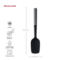 Лопатка кухонна KitchenAid Coreline силіконова, 34 см, сірий (KAS030OHCGG) - Зображення 7