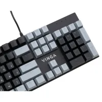 Клавіатура Vinga KBGM-090 LED Blue Switch USB Grey/Black (KBGM-090BL Grey/Black) - Зображення 6