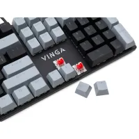Клавіатура Vinga KBGM-090 LED Red Switch USB Grey/Black (KBGM-090R Grey/Black) - Зображення 7