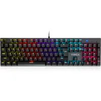 Клавіатура Vinga KBGM-101 LED Red Switch USB Black (KBGM-101 Black) - 1