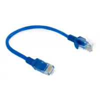 Патч-корд 0.25м, UTP, cat.5e, CCA, blue Extradigital (KBP1764) - Изображение 1