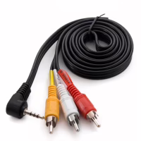 Кабель мультимедійний 3.5mm M to 3xRCA M 1.5m 90° corner Extradigital (KBV1732) - Image 1