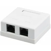 Комп'ютерна розетка RJ45x2 UTP cat.5e Kingda (KD-WP6035-C5e) - 1