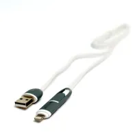 Дата кабель USB 2.0 AM to Lightning + Micro 5P 1.0m PowerPlant (KD00AS1292) - 1