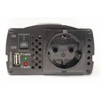 Автомобільний інвертор 12V/220V 300W, USB 5V 1A, HYM300-122 PowerPlant (KD00MS0001) - 3