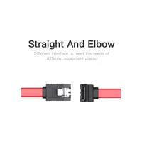 Кабель для передачі даних SATA 3.0 7pin F/F 0.5m L Red Vention (KDDRD) - Зображення 5