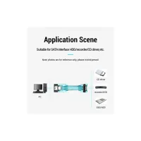 Кабель для передачі даних SATA 3.0 7pin F/F 0.5m L Blue Vention (KDDSD) - Зображення 4