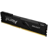 Модуль пам'яті для комп'ютера DDR4 16GB 3200 MHz Fury Beast Black Kingston Fury (ex.HyperX) (KF432C16BB1/16) - 1