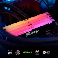 Модуль пам'яті для комп'ютера DDR4 8GB 3200 MHz Beast RGB Kingston Fury (ex.HyperX) (KF432C16BB2A/8WP) - 8