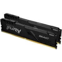 Модуль пам'яті для комп'ютера DDR4 16GB (2x8GB) 3600 MHz Fury Beast Black Kingston Fury (ex.HyperX) (KF436C17BBK2/16) - 1