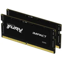 Модуль пам'яті для ноутбука SoDIMM DDR5 64GB (2x32GB) 4800 MHz FURY Impact Kingston Fury (ex.HyperX) (KF548S38IBK2-64) - 1