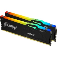Модуль пам'яті для комп'ютера DDR5 16GB (2x8GB) 5600 MHz FURY Beast RGB Kingston Fury (ex.HyperX) (KF556C36BBEAK2-16) - 2