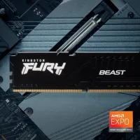 Модуль пам'яті для комп'ютера DDR5 32GB (2x16GB) 5600 MHz Beast AM5 Black Kingston Fury (ex.HyperX) (KF556C36BBEK2-32) - 7