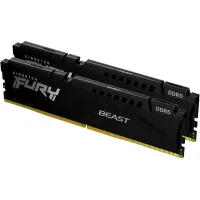 Модуль пам'яті для комп'ютера DDR5 16GB (2x8GB) 5600 MHz Beast Black Kingston Fury (ex.HyperX) (KF556C40BBK2-16) - 2