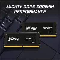 Модуль пам'яті для ноутбука SoDIMM DDR5 64GB (2x32GB) 5600 MHz FURY Impact Kingston Fury (ex.HyperX) (KF556S40IBK2-64) - 5