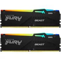 Модуль пам'яті для комп'ютера DDR5 32GB (2x16GB) 6000 MHz Beast RGB Kingston Fury (ex.HyperX) (KF560C36BBE2AK2-32) - Зображення 1