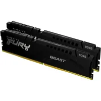 Модуль пам'яті для комп'ютера DDR5 64GB (2x32GB) 6000 MHz Beast Black EXPO Kingston Fury (ex.HyperX) (KF560C36BBEK2-64) - Зображення 1