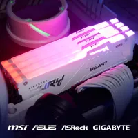 Модуль пам'яті для комп'ютера DDR5 32GB 6000 MHz Beast AM5 RGB White Kingston Fury (ex.HyperX) (KF560C36BWEA-32) - 5