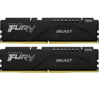 Модуль пам'яті для комп'ютера DDR5 64GB (2x32GB) 6400 MHz Beast Black EXPO Kingston Fury (ex.HyperX) (KF564C32BBEK2-64) - 1