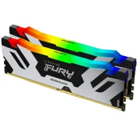 Модуль пам'яті для комп'ютера DDR5 96GB (2x48GB) 6400 MHz Renegade RGB XMP Kingston Fury (ex.HyperX) (KF564C32RSAK2-96) - 2