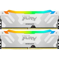 Модуль пам'яті для комп'ютера DDR5 32GB (2x16GB) 7600 MHz Renegade RGB White XMP Kingston Fury (ex.HyperX) (KF576C38RWAK2-32) - 1