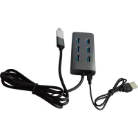 Концентратор Maiwo USB 3.0 Type-A / Type-C to 7х USB3.0 (KH700) - 2