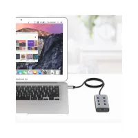 Концентратор Maiwo USB 3.0 Type-A / Type-C to 7х USB3.0 (KH700) - 5