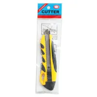 Ніж канцелярський H-Tone 18 мм жовтий з гумовими вставками (KNIFE-HT-JJ40607-18) - Зображення 2