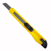 Ніж канцелярський H-Tone 9 мм жовтий (KNIFE-HT-JJ40610-9) - Image 2