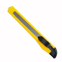 Ніж канцелярський H-Tone 9 мм жовтий (KNIFE-HT-JJ40610-9) - Image 1