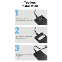 Карман внешний Vention 2.5" HDD/SSD USB 3.0 Micro-B Black (KPAB0) - Изображение 7