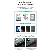 Карман внешний Vention 2.5" HDD/SSD USB 3.0 Micro-B Black (KPAB0) - Изображение 9