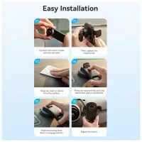 Универсальный автодержатель Vention 4.7-7.2" зажим One Touch, присока, черный (KSCB0) - Изображение 11